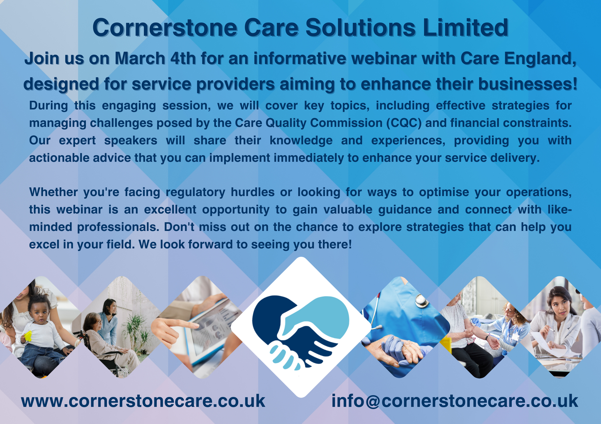 Cornerstone Care - Quality and Governance Webinar